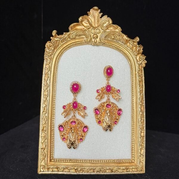 beetle Vintage Gold Statement Earrings